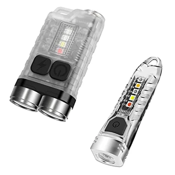 Мини Прожектори за ключове V3, 900LM USB-C Акумулаторна Светодиодна Светкавица С Хвостовым магнит, Джобен Фенер V1 IPX6