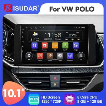 Isudar 9 инча Android 12 Автомобилен Радиоприемник За VW/Volkswagen Polo MK6 VI 6 2020-2022 Carplay Авто Стерео Без 2din 4G FM