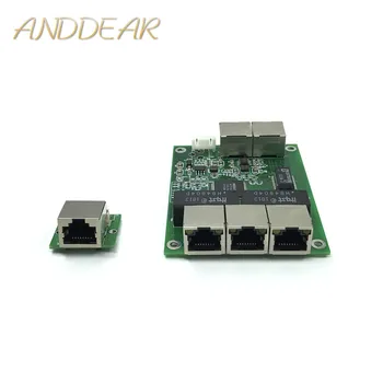 5-портов модул gigabit комутатор широко се използва в led линия 5-портов модул мини-ключа с пинов порт 10/100/1000 m дънната Платка PCBA