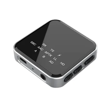 2 в 1 Hi-Fi Bluetooth 5,2 приемник-предавател aptX HD безжична 3.5 мм AUX оптичен адаптер aptX за стерео автомобил на телевизора