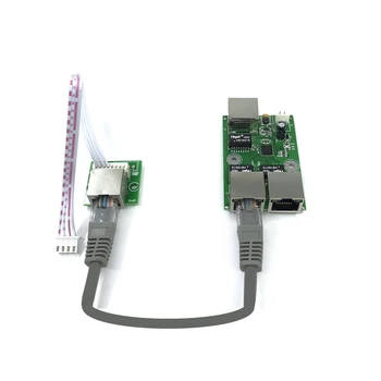 Евтина мрежова инсталация, удължител разстояния преобразуване на данни, Mini 3 порта Ethernet 10/100 Mbps с модула на ключа за осветление RJ-45
