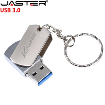 JASTER Метални USB 3.0 Флаш устройства, 64 GB Сребърна Писалка-устройство Безплатен потребителски лого Бизнес подарък Memory stick 32 GB 16 GB U диск За лаптоп