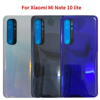 Нова Делото За Xiaomi Mi Note 10 Lite M2002F4LG Капак на Отделението за батерията Стъкло на вратата на достъпа Корпус Панел на корпуса Заменят Лепило