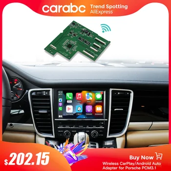 CARABC Безжичен Carplay Android Авто Подходящ За Porsche PCM3.1 Panamera Cayenne Cayman Macan Boxster 911 991 718 Камера За Задно Виждане
